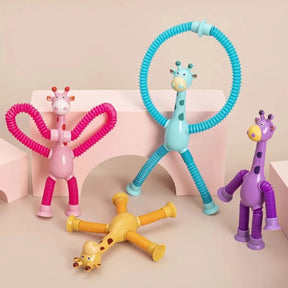 Girafa Estica e Puxa para desenvolvimento motor de bebês - Kit 4 girafas + ebook gratis