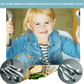 Talheres Infantis introdução alimentar - Baby Styles Cutlery Cartoon - Pituquinho